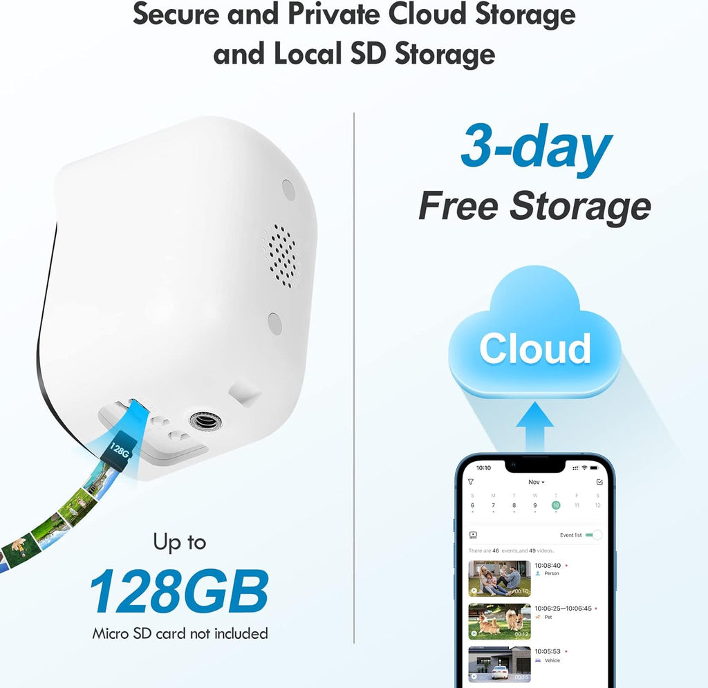 Kamera Zewnętrzna WiFi 2K VicoHome CG8/W – Bezprzewodowa Kamera IP z Panelem Solarnym do Monitoringu Domowego