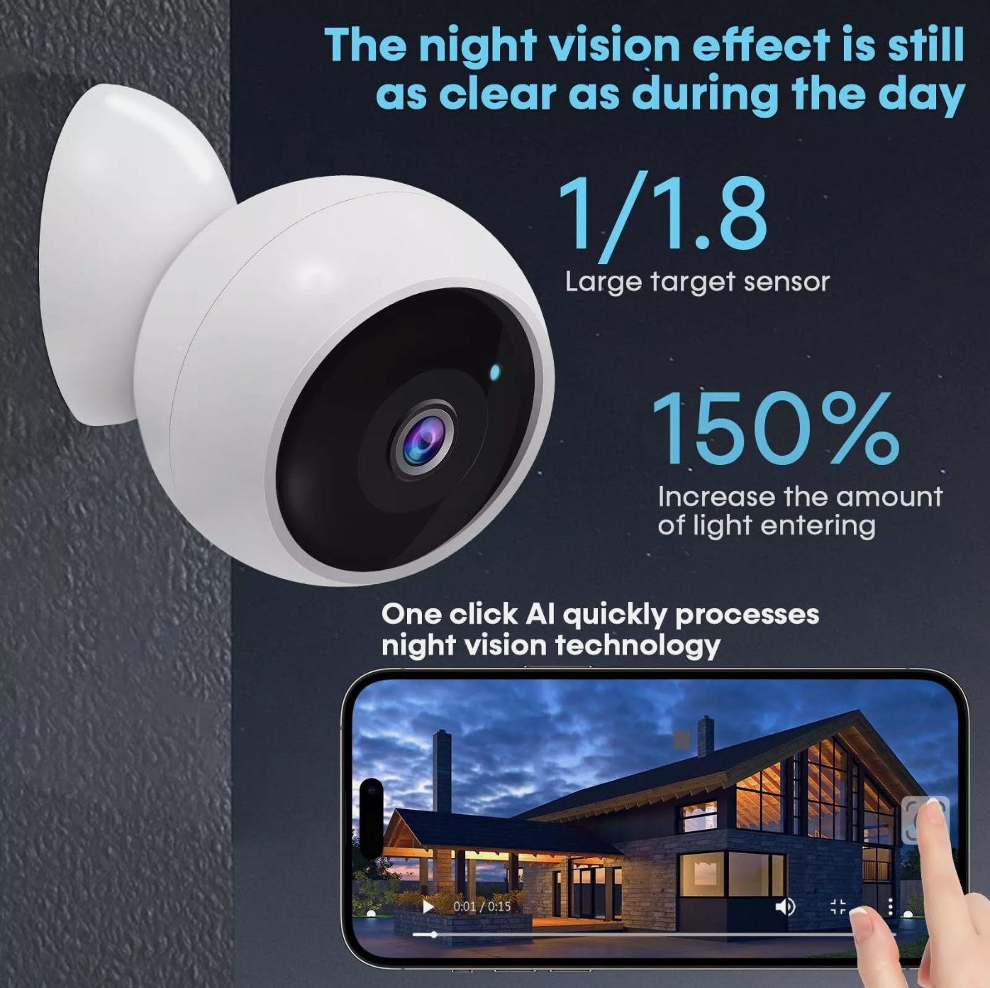 Kamera WiFi Zewnętrzna 2K VicoHome CG9 – Bezprzewodowa Kamera IP do Monitoringu Domowego