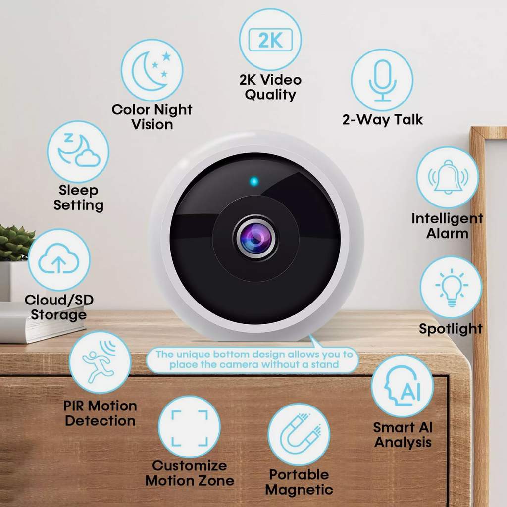 Kamera WiFi Zewnętrzna 2K VicoHome CG9 – Bezprzewodowa Kamera IP do Monitoringu Domowego