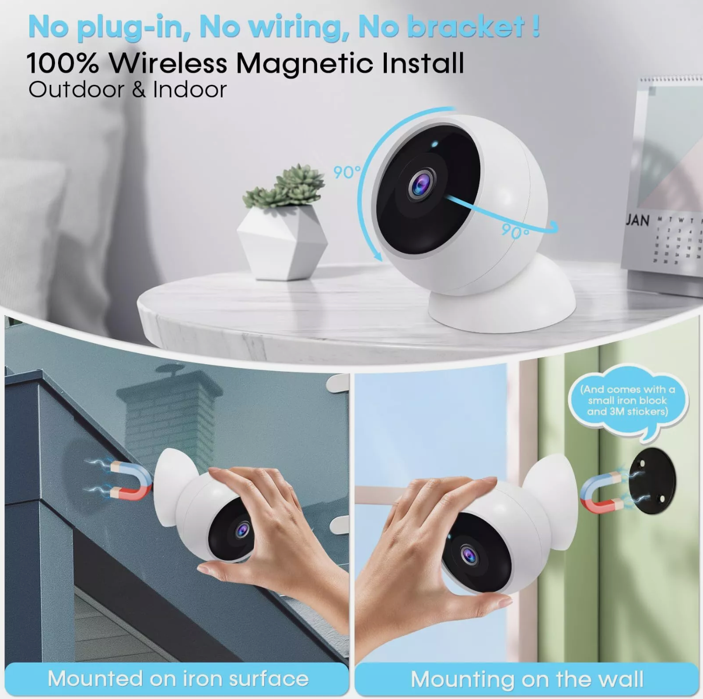 Kamera WiFi Zewnętrzna 2K VicoHome CG9 – Bezprzewodowa Kamera IP do Monitoringu Domowego