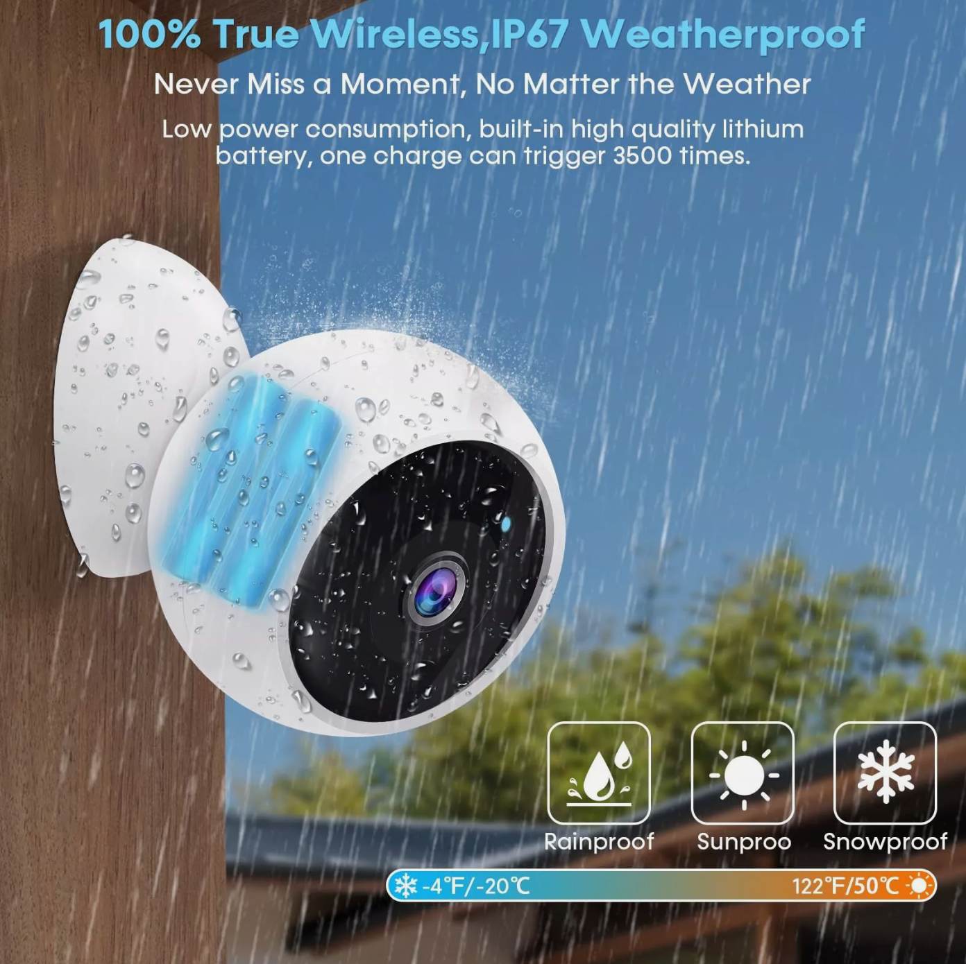 Kamera WiFi Zewnętrzna 2K VicoHome CG9 – Bezprzewodowa Kamera IP do Monitoringu Domowego