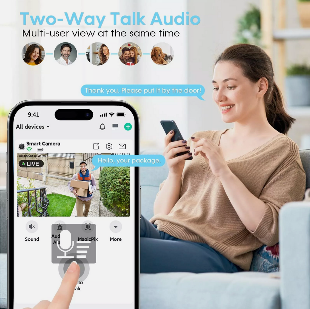Kamera WiFi Zewnętrzna 2K VicoHome CG9 – Bezprzewodowa Kamera IP do Monitoringu Domowego